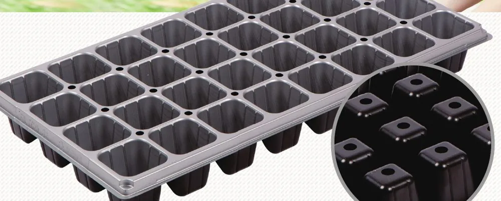 Silver Tray seedling tray with 99.9% silver nano, front view and back detail